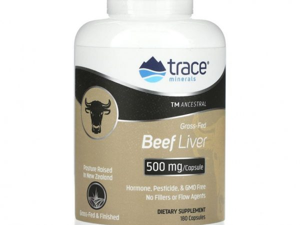 Trace Minerals ®, TM Ancestral, говяжья печень травяного откорма, 500 мг, 180 капсул