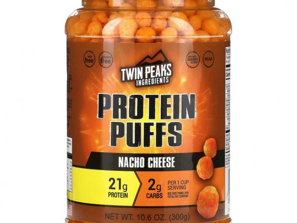 Twin Peaks, Protein Puffs, сыр начо, 300 г (10,6 унции)