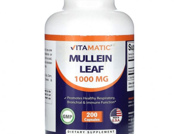 Vitamatic, Листья коровяка, 333 мг, 200 капсул