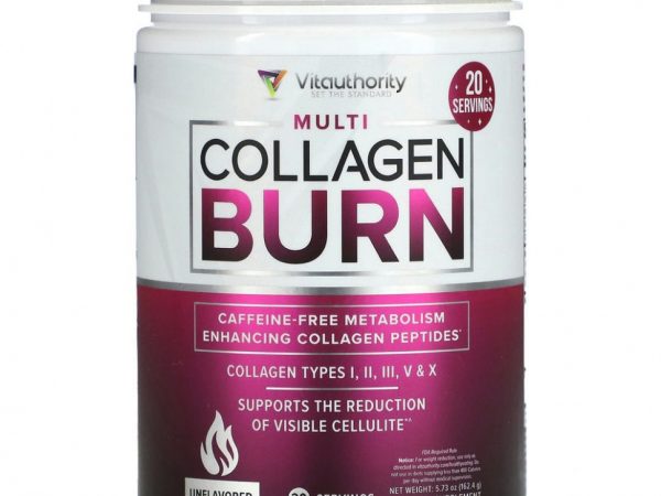 Vitauthority, Multi Collagen Burn, без добавок, 162,4 г (5,73 унции)