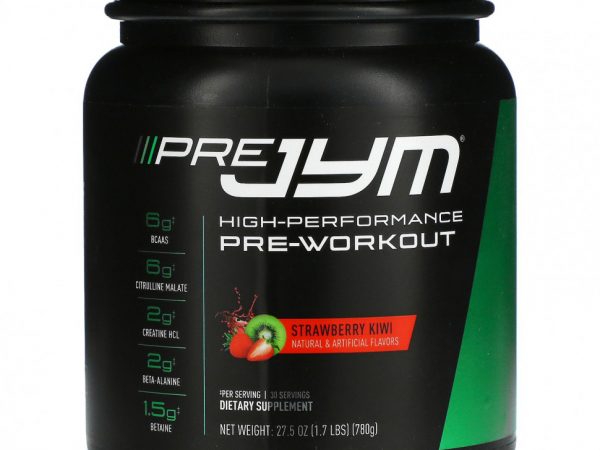 JYM Supplement Science, Pre JYM, высокоэффективное средство перед тренировкой, клубника и киви, 780 г (1,7 фунта)