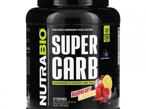 NutraBio Labs, Super Carb, Rasberry Lemonade, 1.8 lb (834 g)