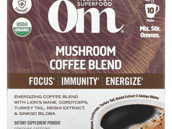 Om Mushrooms, Смесь грибного кофе, 10 пакетиков по 5,9 г (0,21 унции)