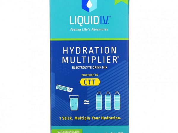 Liquid I.V., Hydration Multiplier, смесь для приготовления напитков с электролитом, арбуз, 10 отдельных пакетиков по 16 г (0,56 унции)