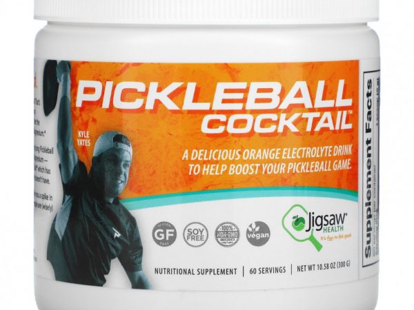 Jigsaw Health, Pickleball Cocktail, напиток с апельсиновым электролитом, 300 г (10,58 унции)