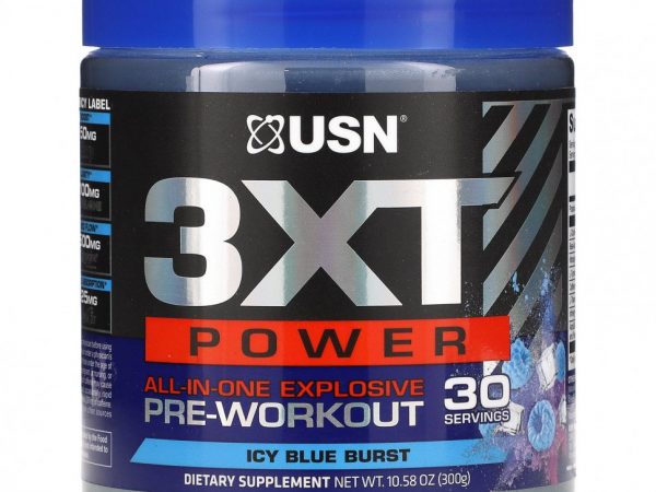 USN North America, Inc., All-in-One Explosive Pre-Workout, Icy Blue Burst, 300 г (10,58 унции)
