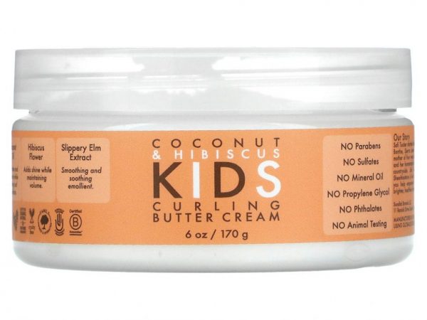 SheaMoisture, детский крем с маслом для вьющихся волос, кокос и гибискус, 170 г (6 унций)
