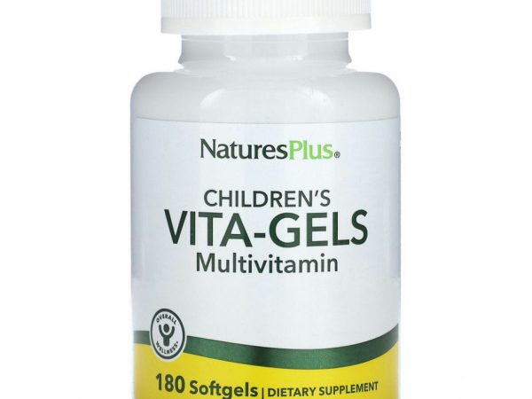 NaturesPlus, Витаминные мультивитамины для детей, апельсин, 180 мягких таблеток