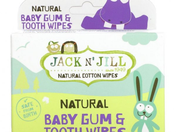 Jack n' Jill, Натуральные салфетки для десен и зубов для малышей, 25 салфеток в индивидуальных упаковках