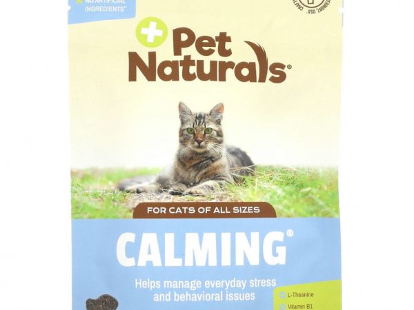 Pet Naturals of Vermont, успокаивающие таблетки для кошек, 30 жевательных таблеток, 45 г (1,59 унции)