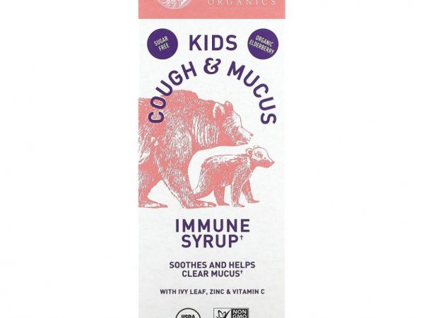 Garden of Life, Mykind Organics, Kids Cough & Mucus, иммунный сироп с листьями плюща, цинком и витамином C, 116 мл (3,92 жидк. Унции)