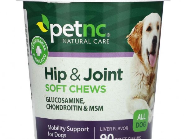 petnc NATURAL CARE, средство для здоровья таза и суставов, только для собак, со вкусом печени, 90 мягких жевательных конфет