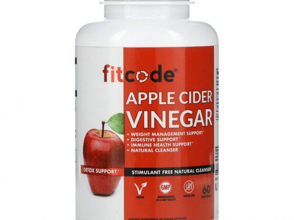 FITCODE, яблочный уксус, 60 растительных капсул