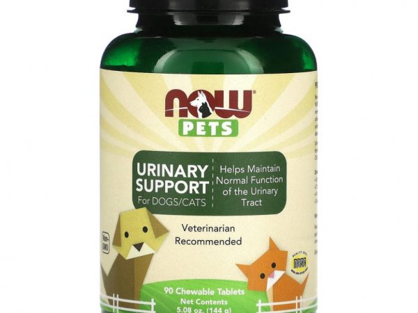 NOW Foods, Pets, поддержка мочеиспускания для собак / кошек, 90 жевательных таблеток