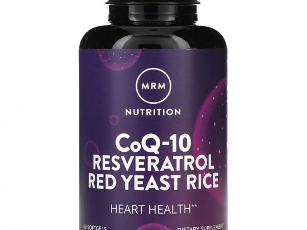 MRM Nutrition, CoQ-10, ресвератрол, красный дрожжевой рис, 60 мягких таблеток