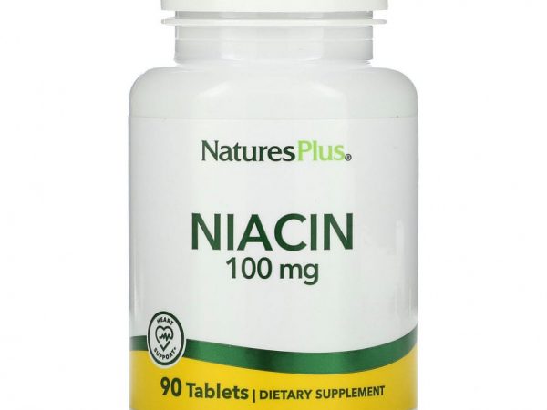 NaturesPlus, ниацин, 100 мг, 90 таблеток