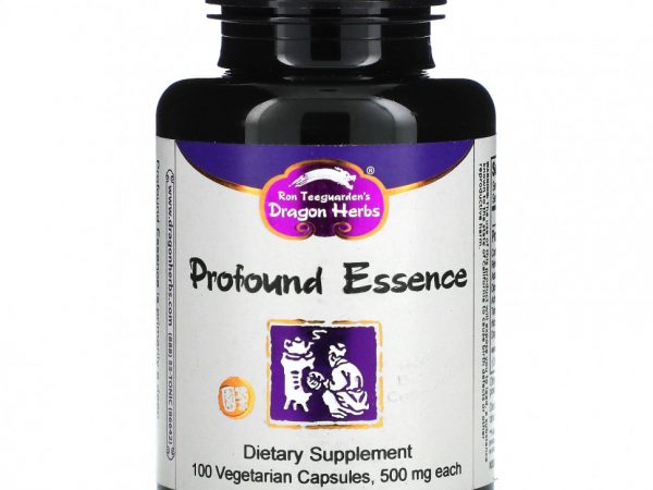 Dragon Herbs, Энергетический тоник Profound Essence, 500 мг, 100 капсул
