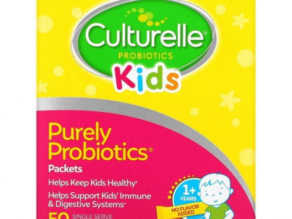 Culturelle, Kids, чистые пробиотики, от 1 года, без ароматизаторов, 50 порционных пакетиков