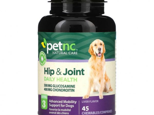 petnc NATURAL CARE, добавка для бедер и суставов, уровень 3, со вкусом печени, 45 жевательных таблеток