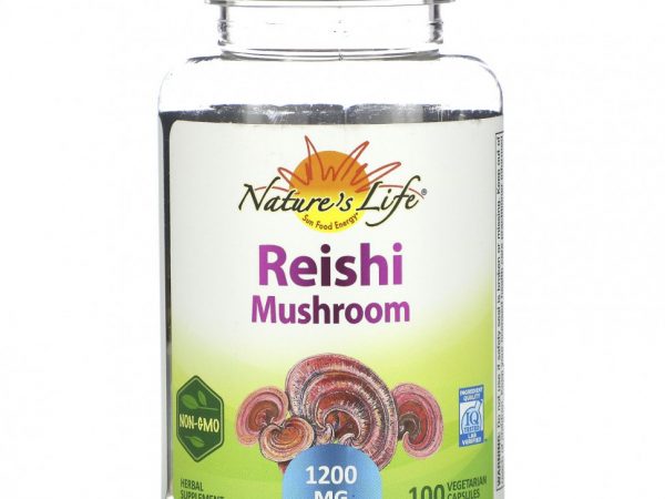 Nature's Herbs, Гриб рейши, 1200 мг, 100 вегетарианских капсул