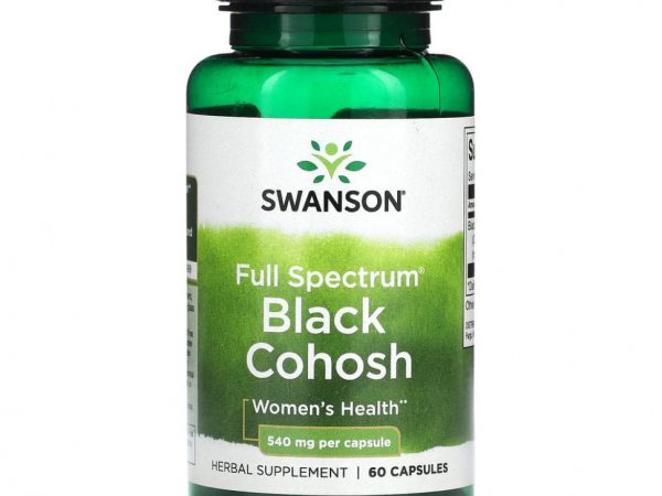 Swanson, Черный кохош (Full Spectrum), 540 мг, 60 капсул
