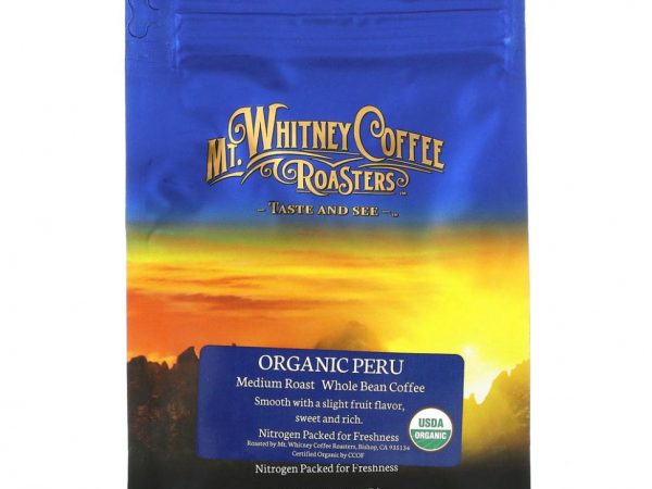 Mt. Whitney Coffee Roasters, Organic Peru, кофе из цельных зерен, средней обжарки, 340 г (12 унций)