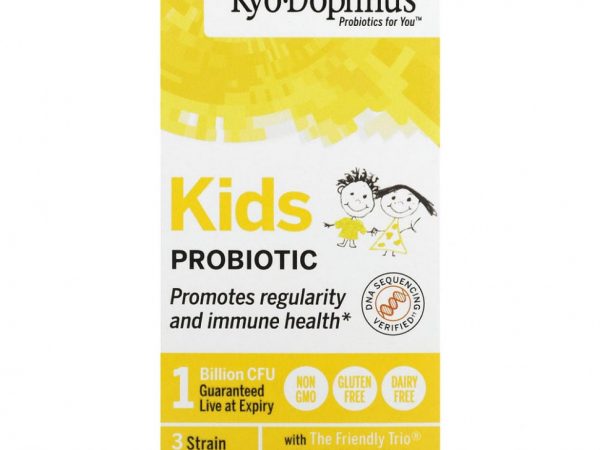 Kyolic, смесь пробиотиков для детей, со вкусом ванили, 60 жевательных таблеток