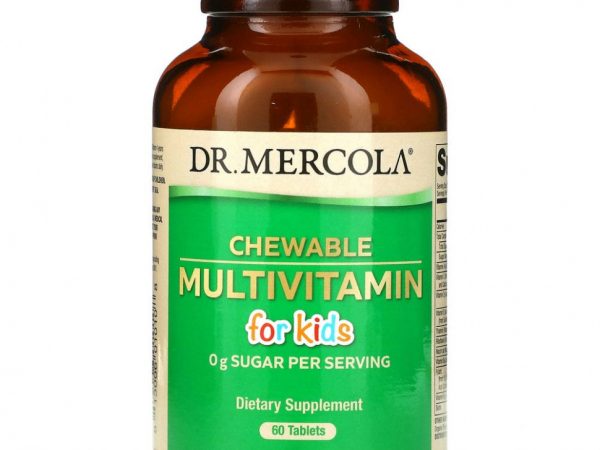 Dr. Mercola, Жевательные мультивитамины для детей, 60 таблеток