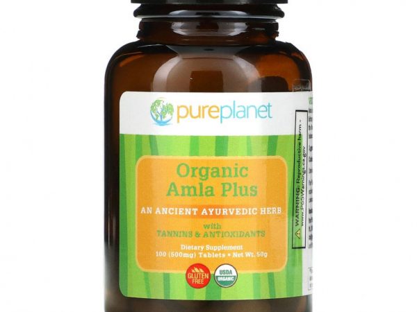 Pure Planet, Органический, Amla Plus, 500 мг, 100 таблеток