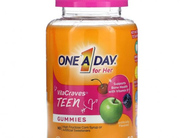 One-A-Day, For Her, VitaCraves, для подростков, 60 жевательных таблеток