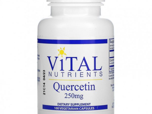 Vital Nutrients, Кверцетин, 250 мг, 100 вегетарианских капсул
