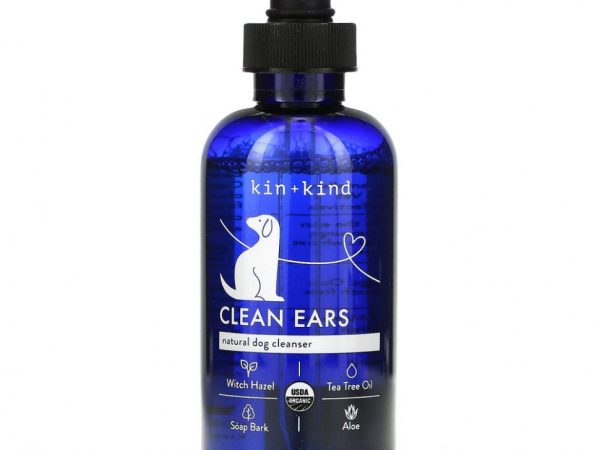 Kin+Kind, Clean Ears, натуральное очищающее средство для ушей, для собак, 118 мл (4 жидк. унции)