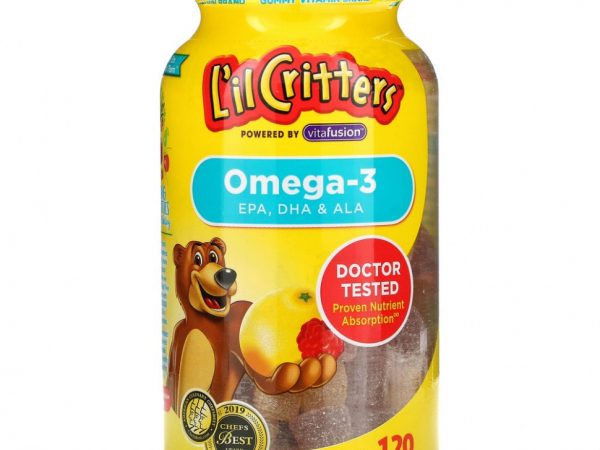 L'il Critters, Омега-3, вкус «Малиновый лимонад», 120 жевательных конфет