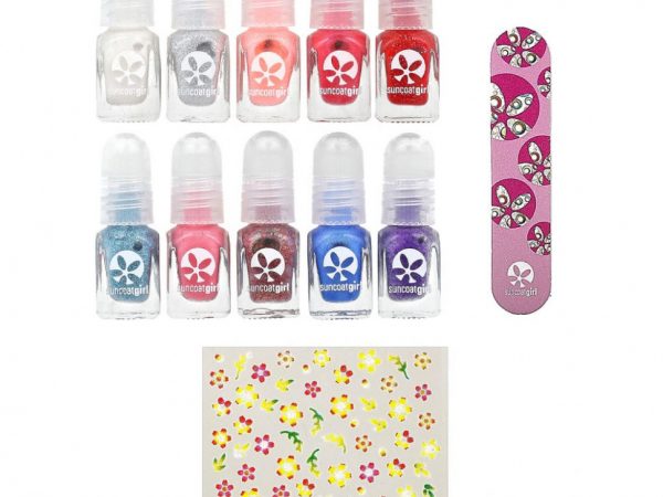 SuncoatGirl, Набор лаков для ногтей на водной основе, Flare & Fancy, 10 штук