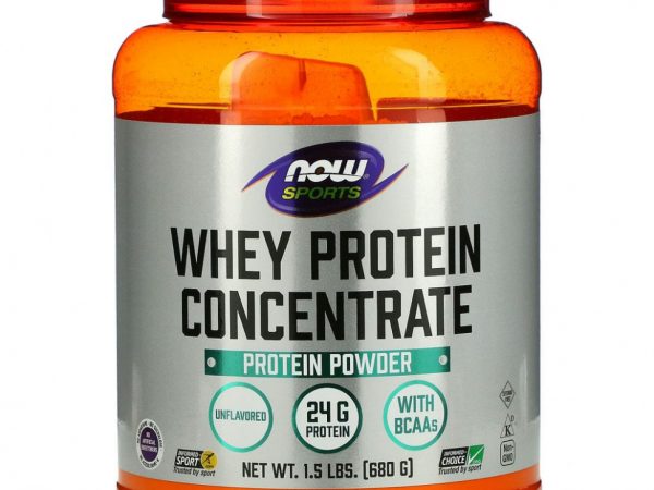 NOW Foods, Sports, концентрат сывороточного протеина, без добавок, 680 г (1,5 фунта)
