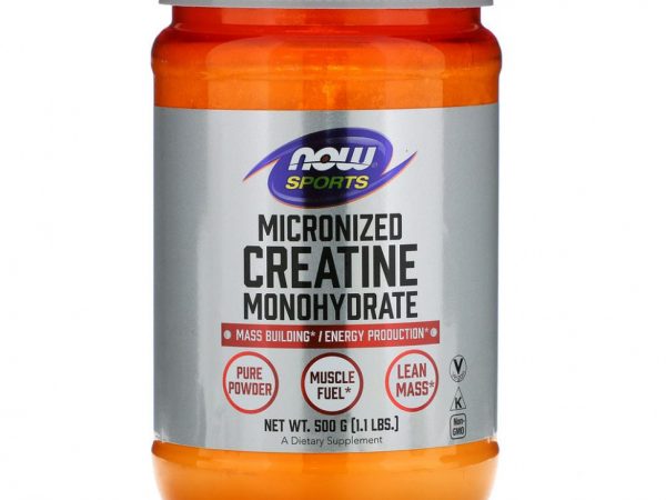NOW Foods, Sports, микронизированный моногидрат креатина, 500 г (1,1 фунта)