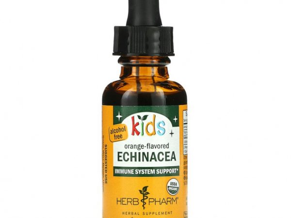 Herb Pharm, эхинацея для детей, без спирта, со вкусом апельсина, 30 мл (1 жидк. унция)