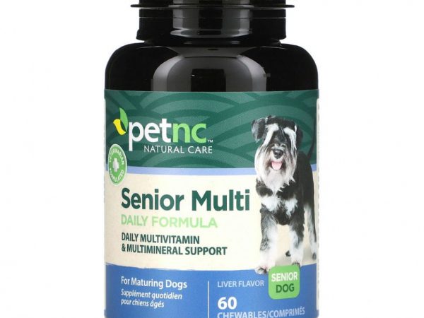 petnc NATURAL CARE, Натуральный уход за домашними животными, многодневная формула для взрослых собак, для взрослых собак, со вкусом печенки, 60 жевательных таблеток