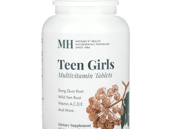 Michael's Naturopathic, Таблетки для девочек-подростков, ежедневные поливитамины, 90 вегетарианских таблеток