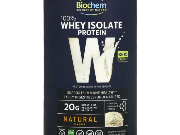 Biochem, 100% изолят сывороточного протеина, натуральный вкус, 350 г (12,3 унции)