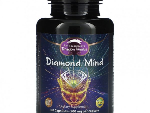 Dragon Herbs, Diamond Mind, 500 мг, 100 вегетарианских капсул