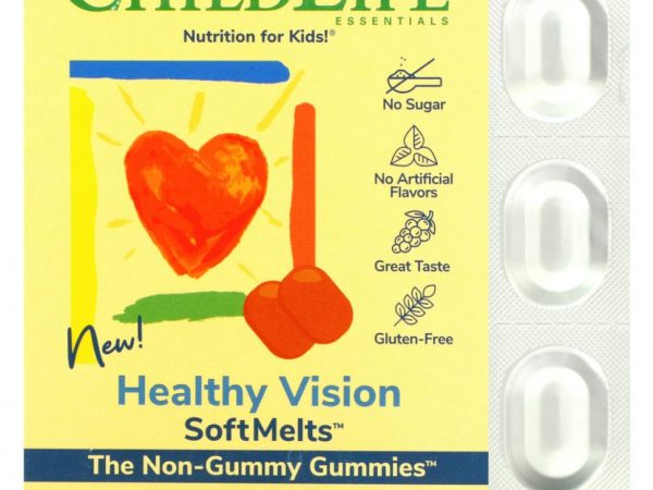 ChildLife, Healthy Vision SoftMelts, натуральный ягодный вкус, 27 таблеток