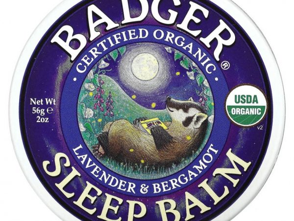 Badger Company, органический бальзам для сна, лаванда и бергамот, 56 г (2 унции)