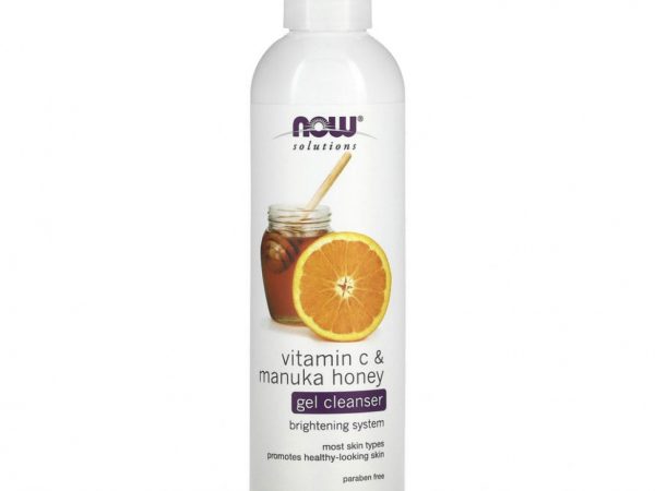 NOW Foods, Solutions, Очищающий Гель, Витамин С и Мед Манука, 237 мл