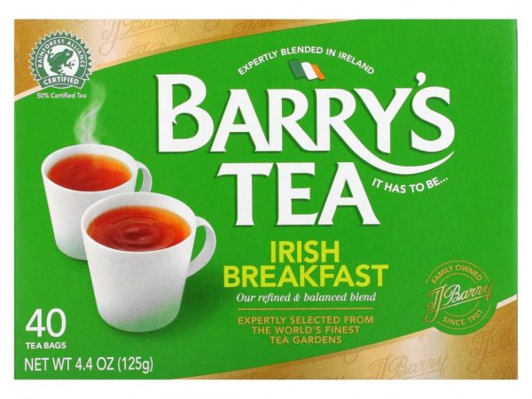 Barry's Tea, чай «Ирландский завтрак», 40 чайных пакетиков, 125 г (4,4 унции)