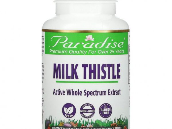 Paradise Herbs, расторопша, 120 вегетарианских капсул