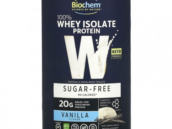 Biochem, 100% Whey Protein, Sugar Free, Vanilla, 11.8 oz (336 g)
