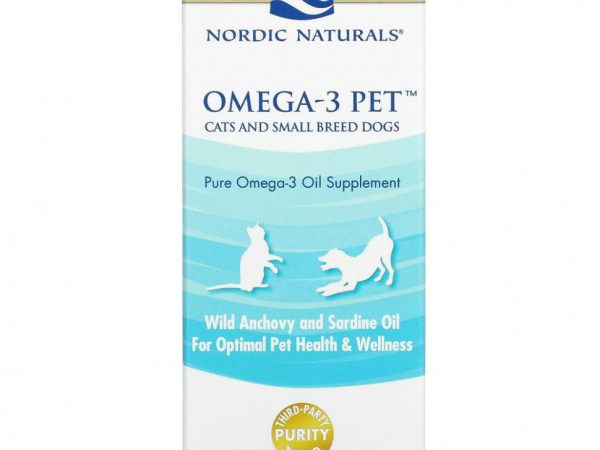 Nordic Naturals, Омега-3 для питомцев, для кошек и небольших собак, 2 жидких унции (60 мл)