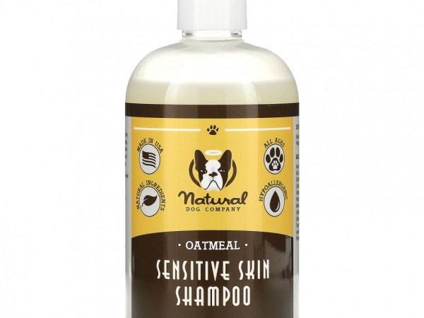 Natural Dog Company, Шампунь для чувствительной кожи, без отдушек, с овсянкой, 12 унций