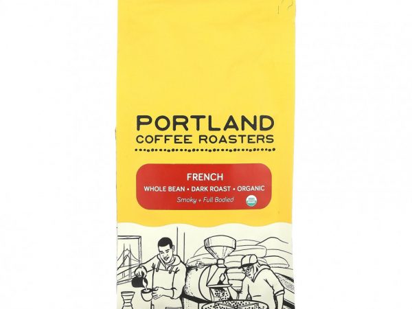 Portland Coffee Roasters, Органический кофе, французский кофе, цельные зерна, темная обжарка, 340 г (12 унций)